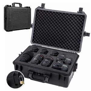Shockproof Hard Plastic Equipment Case for Lens protection Camera Lens Protective case